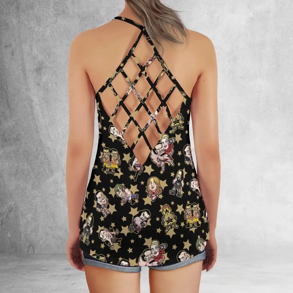 Wrestlers Mini Icons Criss Cross Tank Top - 3