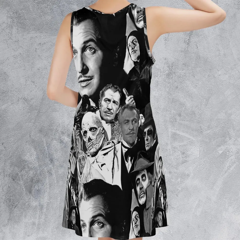 Horror Characters The Many Faces Of Vincent Price Sleeveless Dress - 3
