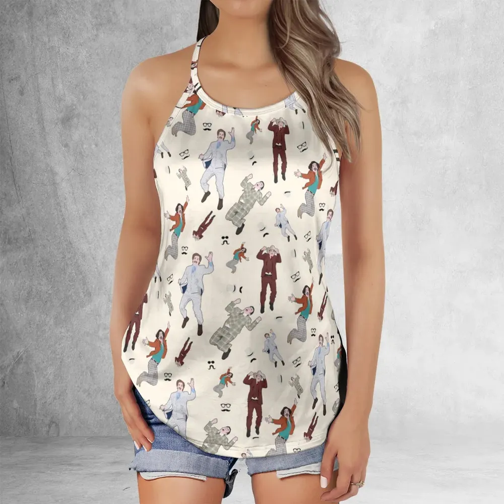 News Team Assemble Anchorman Criss Cross Tank Top - 2