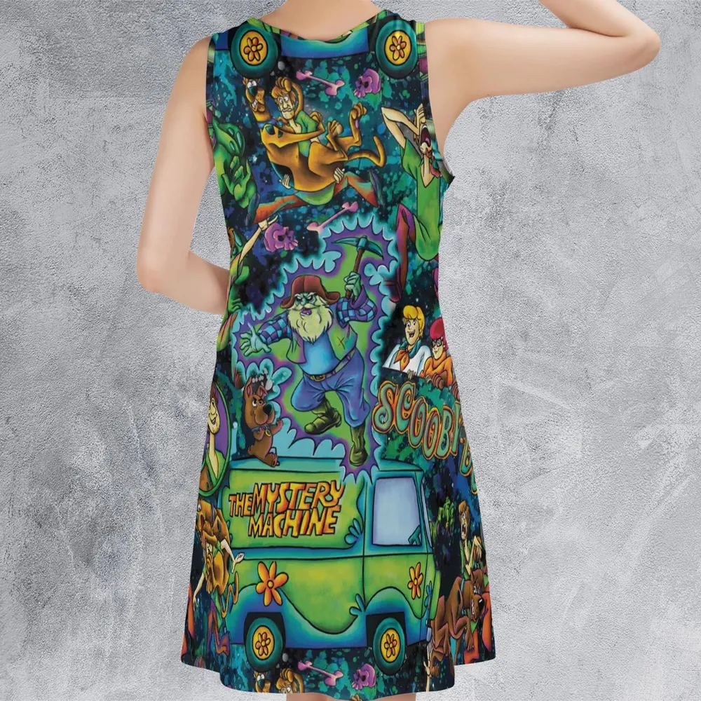 Monsters Mayhem and The Mystery Machine Scooby Doo Sleeveless Dress - 3