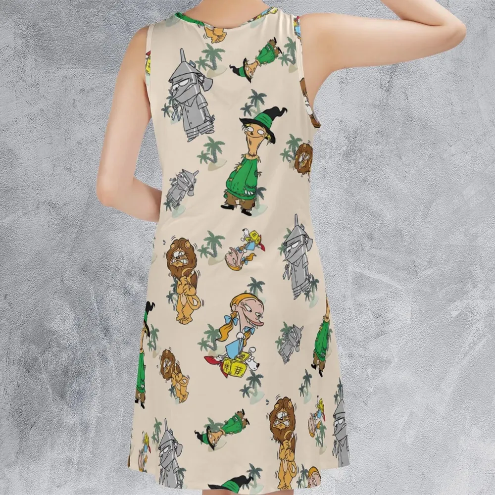 Cartoon Mashup Ed, Edd n Eddy Sleeveless Dress - 3