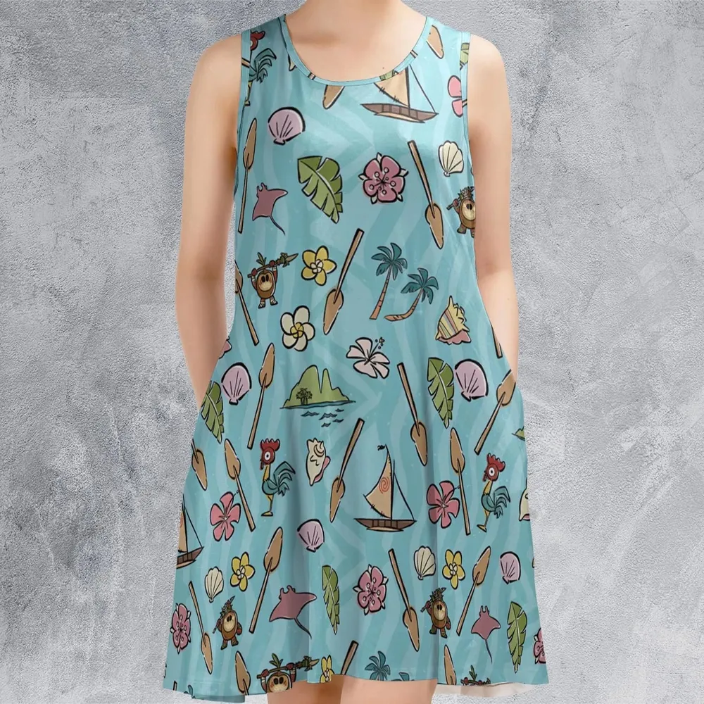Ocean Vibes Moana Sleeveless Dress - 2