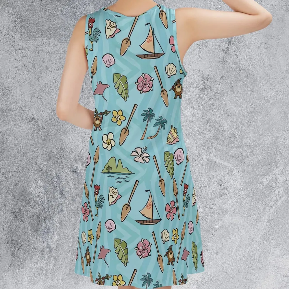 Ocean Vibes Moana Sleeveless Dress - 3