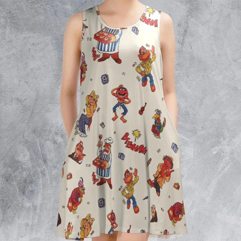 Backstage Inspired The Muppets Sleeveless Dress - 2