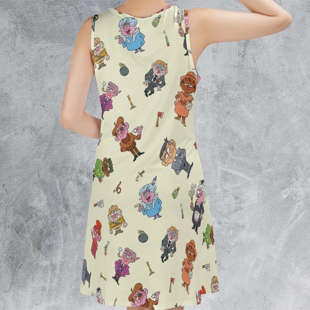 Board Game Drip Clue Sleeveless Dress - 3