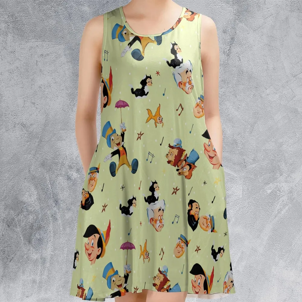 I Can't Stop Lying Pinocchio Sleeveless Dress - 2
