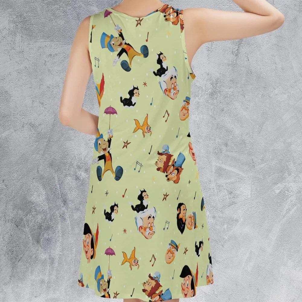 I Can't Stop Lying Pinocchio Sleeveless Dress - 3