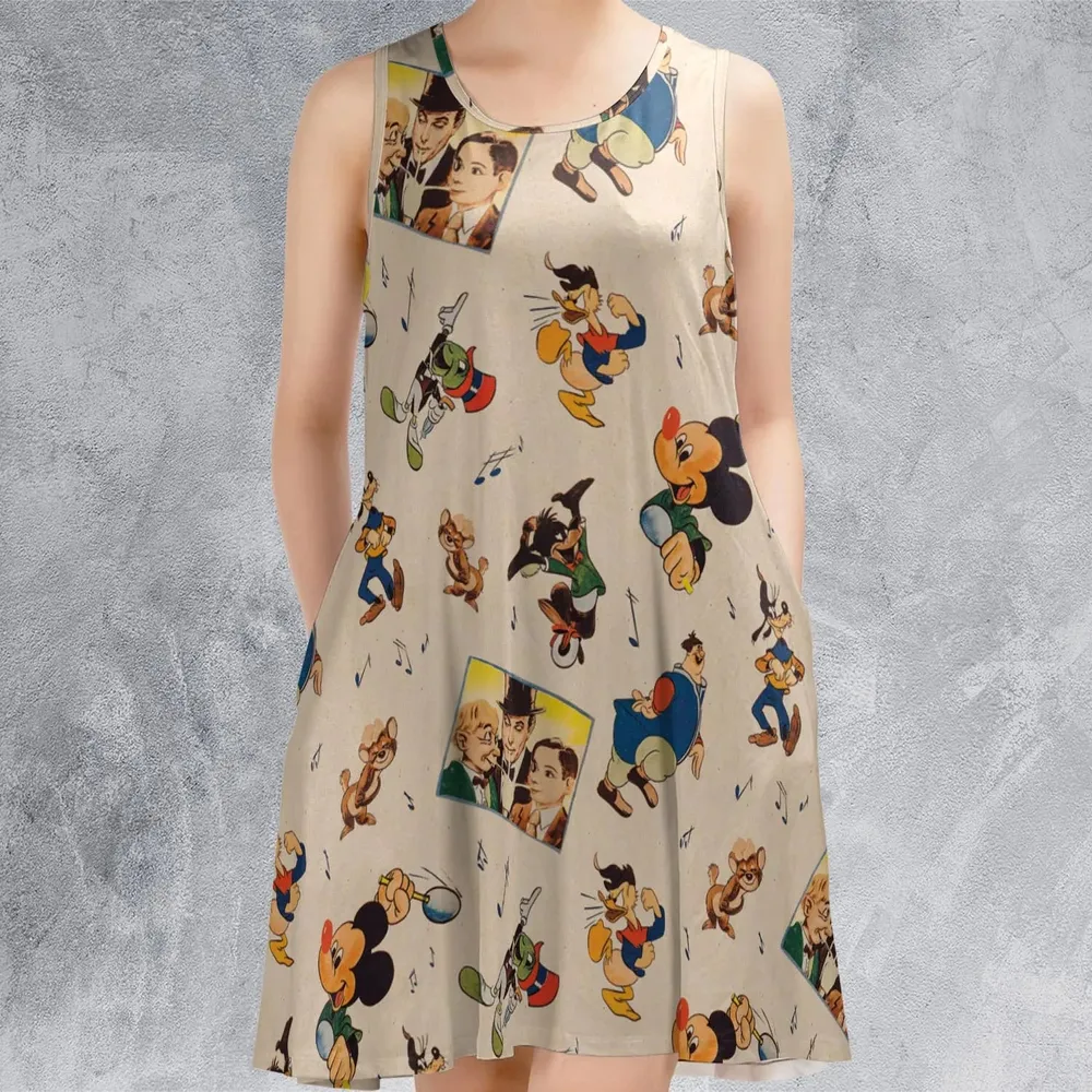 Fun And Fancy Free Characters Sleeveless Dress - 2