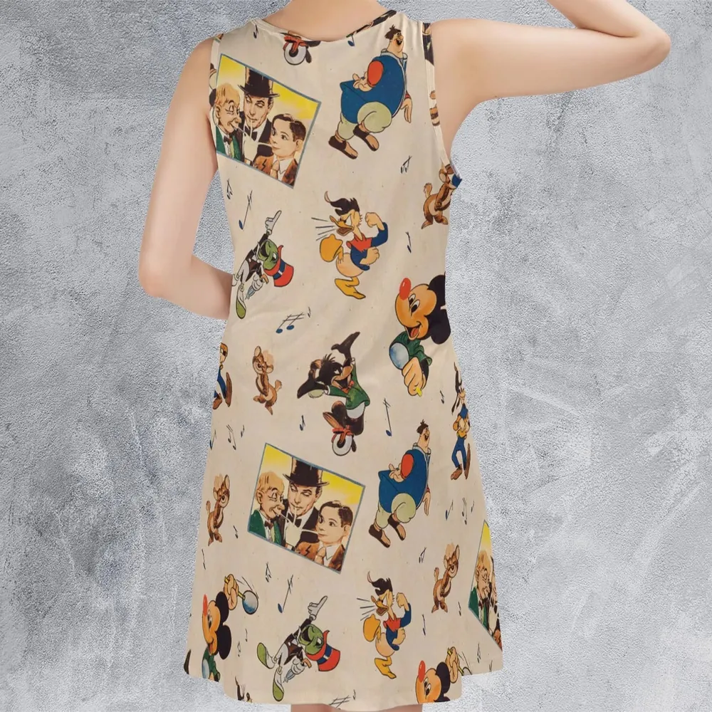 Fun And Fancy Free Characters Sleeveless Dress - 3