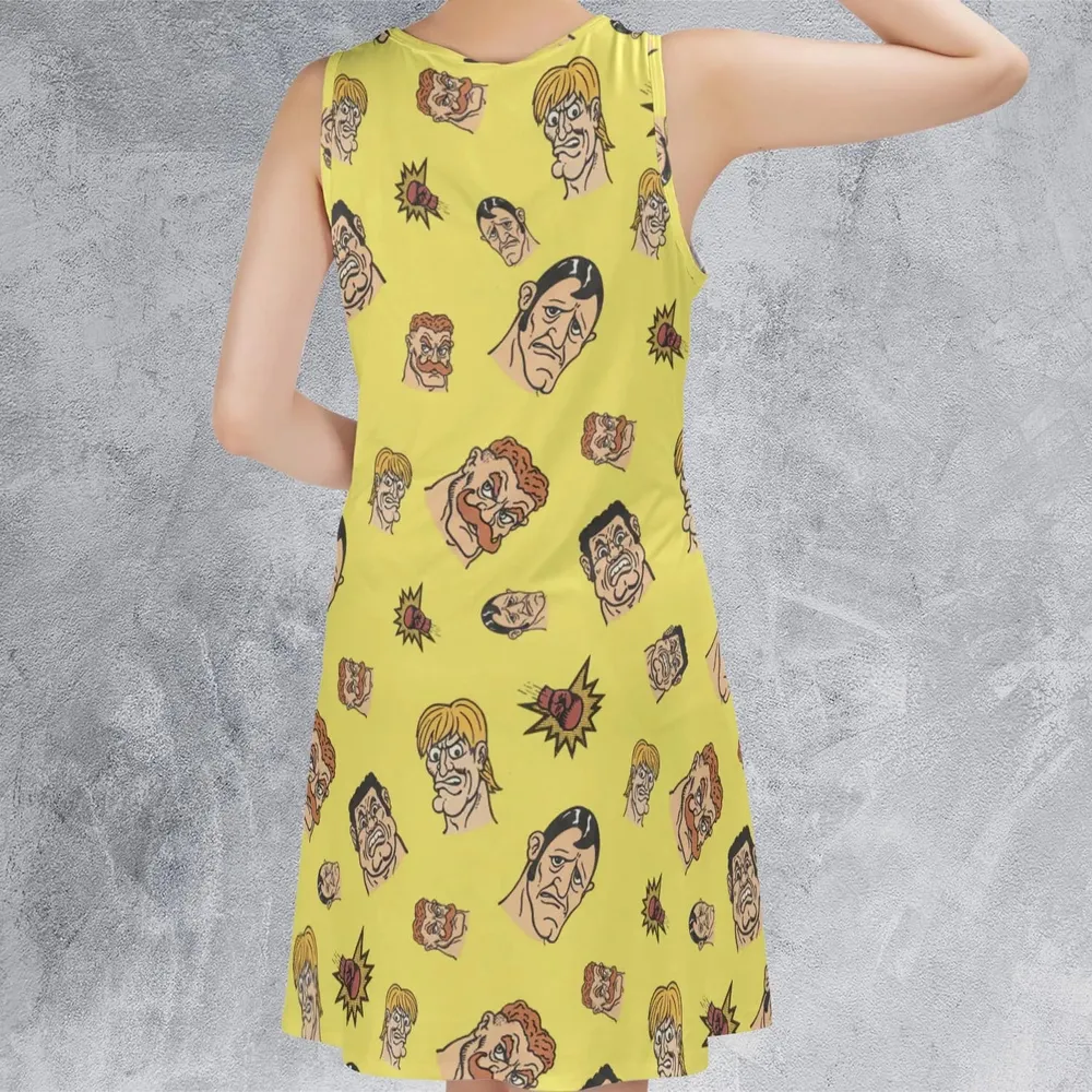 Retro Ring Kings Punch-out Sleeveless Dress - 3