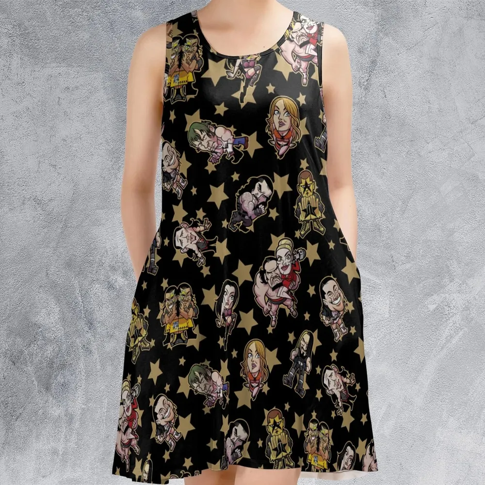 Wrestlers Mini Icons Sleeveless Dress - 2