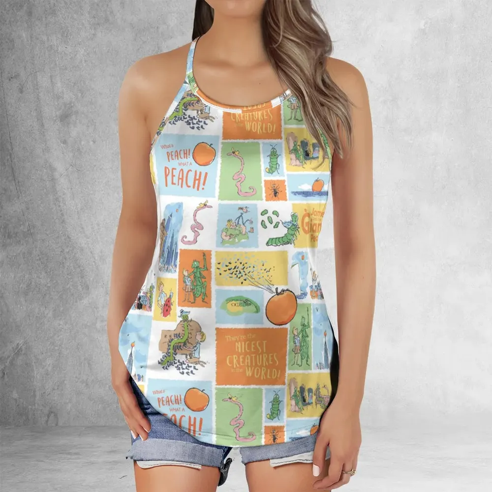 Children's Tales What A Peach James And The Giant Peach Criss Cross Tank Top - 2