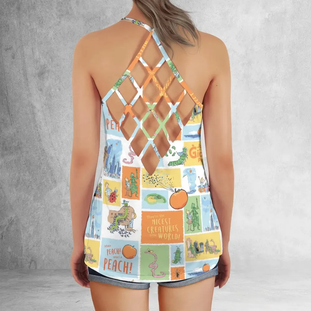 Children's Tales What A Peach James And The Giant Peach Criss Cross Tank Top - 3