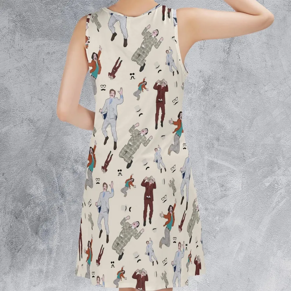 News Team Assemble Anchorman Sleeveless Dress - 3