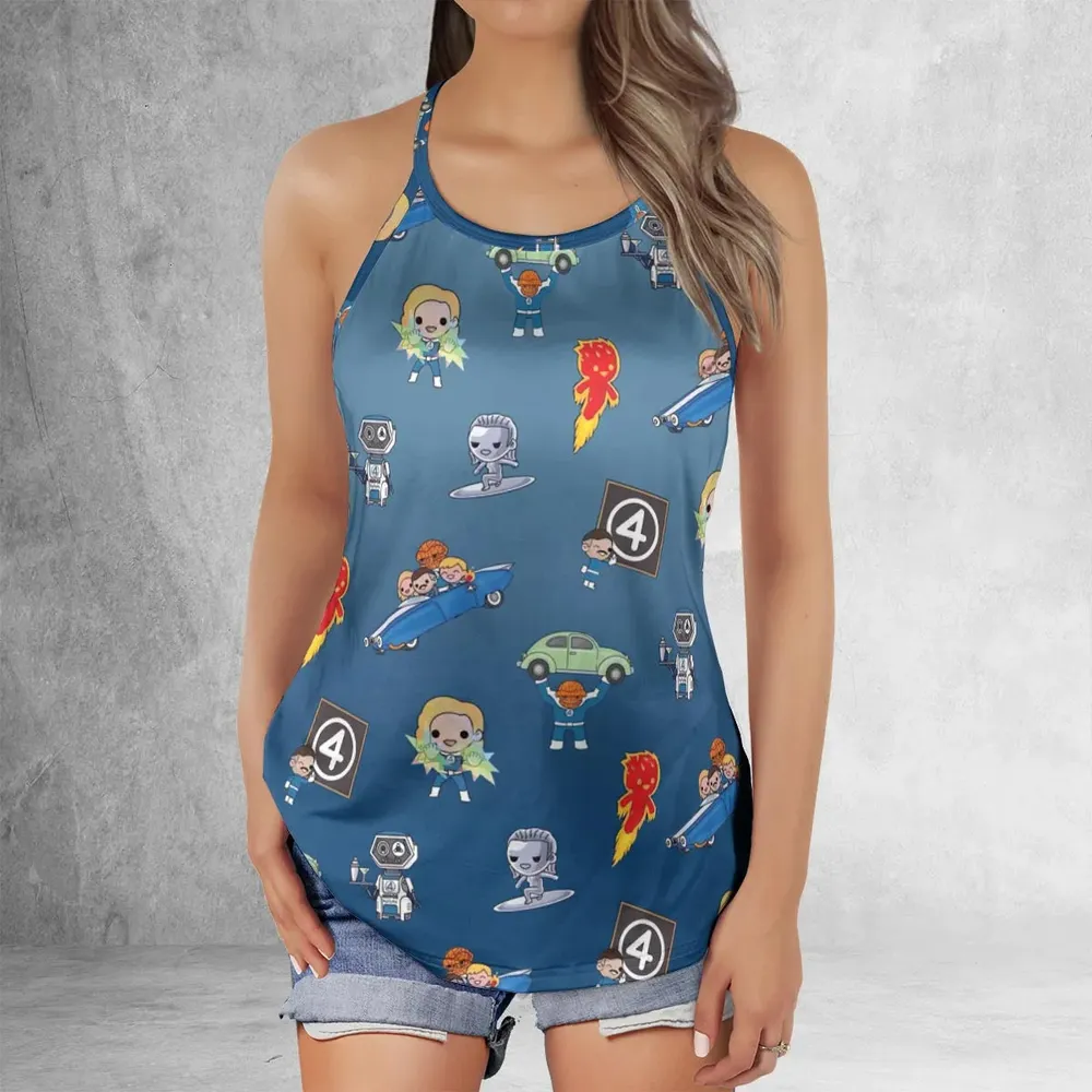 Power Up Fantastic Four Criss Cross Tank Top - 2