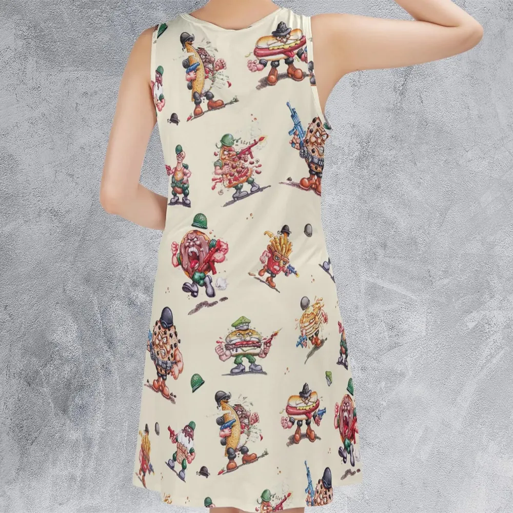Kitchen Commandos and Refrigerator Rejects Food Fighters Sleeveless Dress - 3