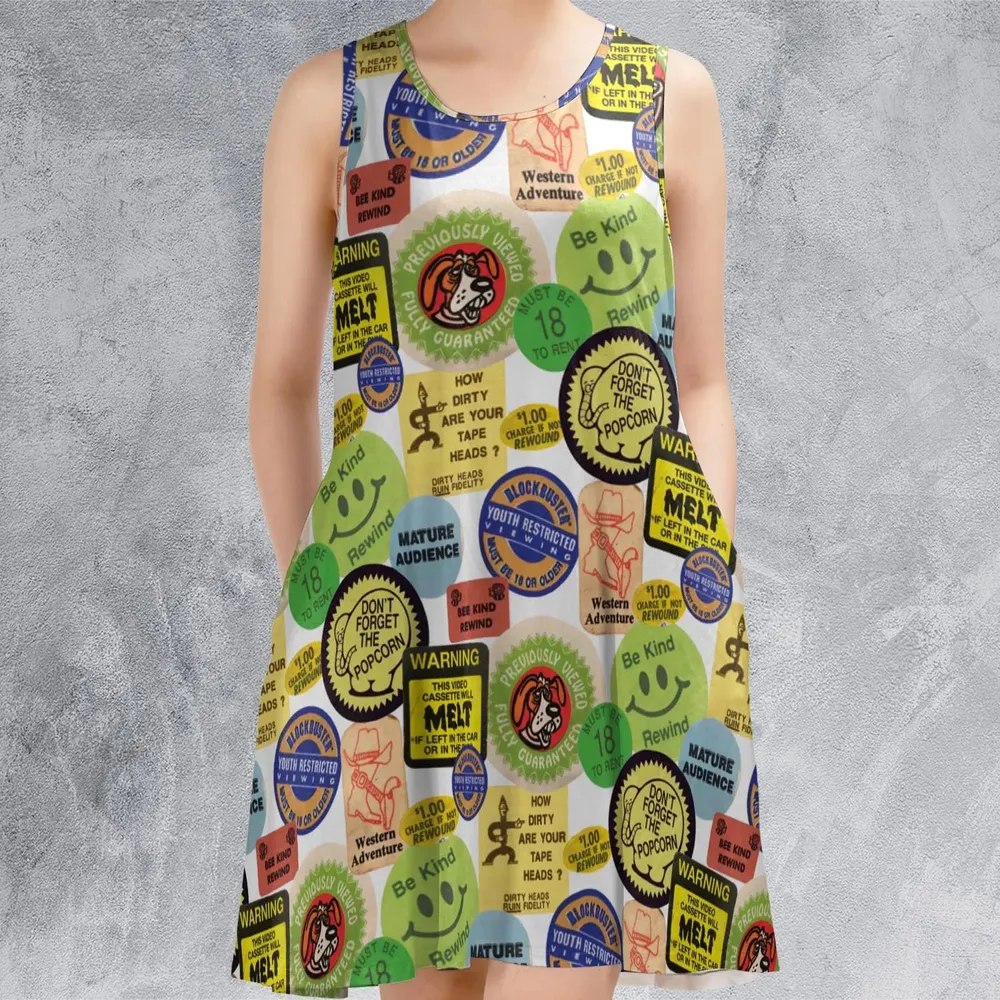 1976 Future Is Here VHS Sleeveless Dress - 2