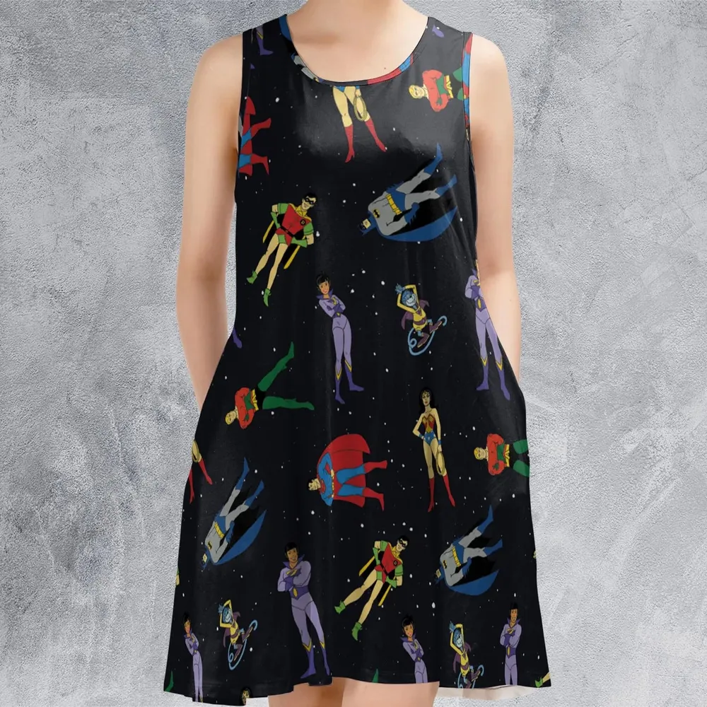 The Super Powers Team Super Friends Sleeveless Dress - 2