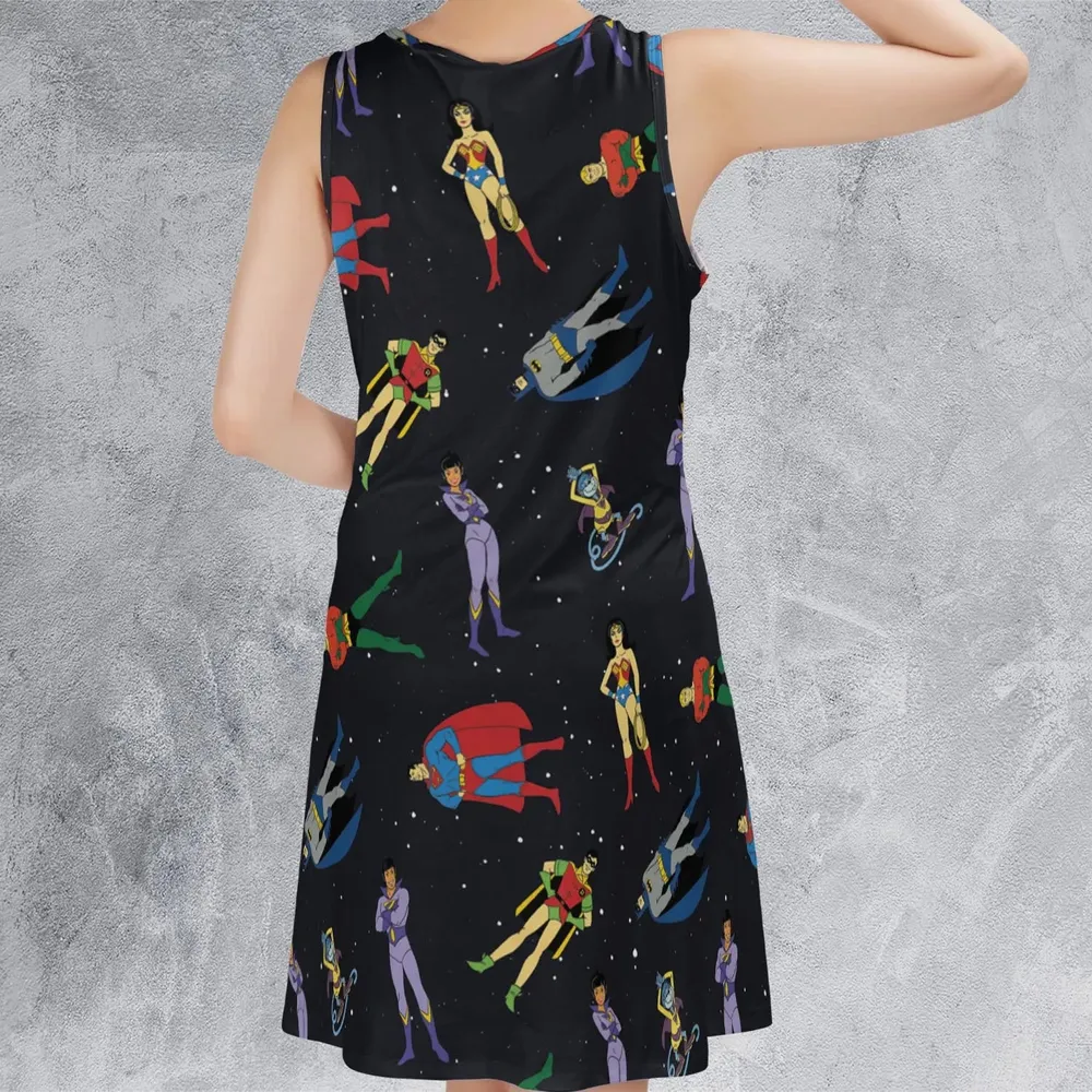 The Super Powers Team Super Friends Sleeveless Dress - 3
