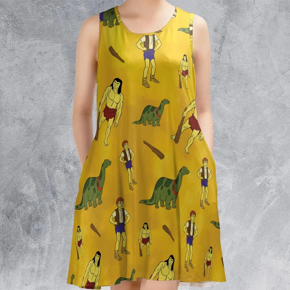 Dino Boy in the Lost Valley Sleeveless Dress - 2