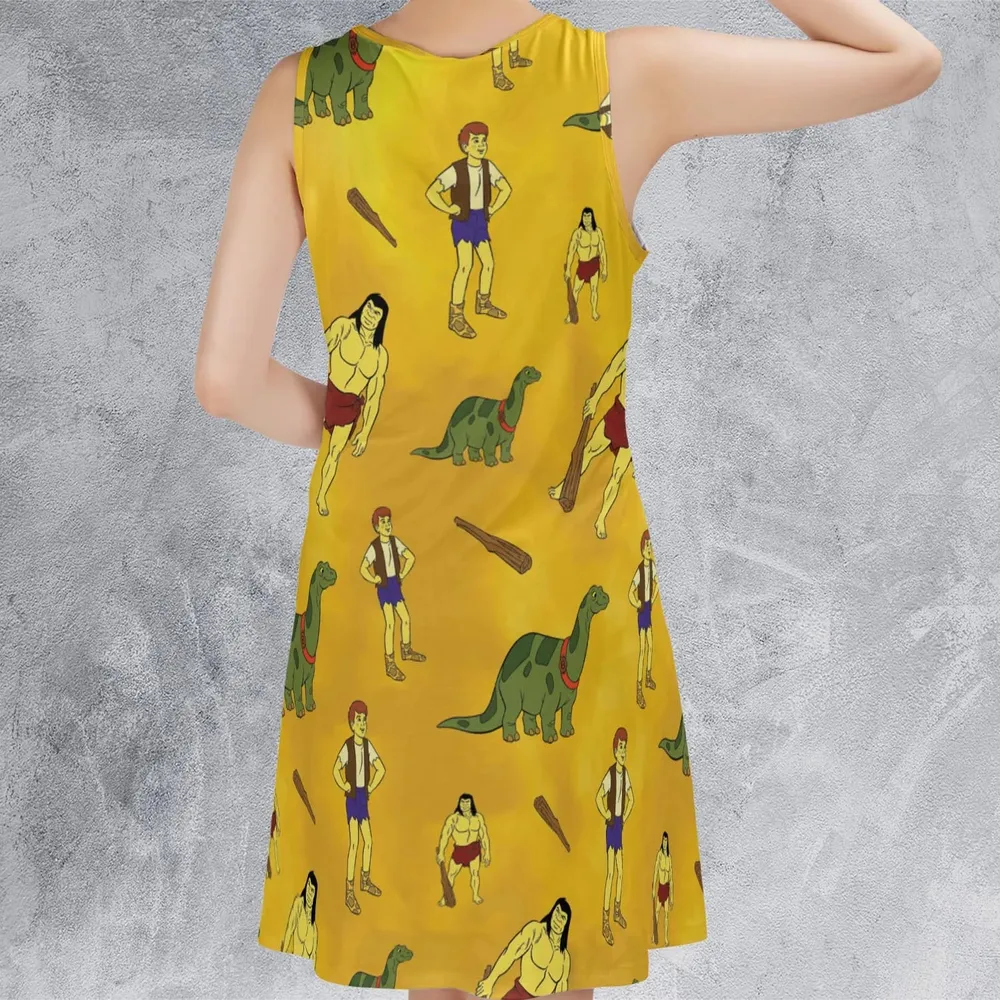 Dino Boy in the Lost Valley Sleeveless Dress - 3