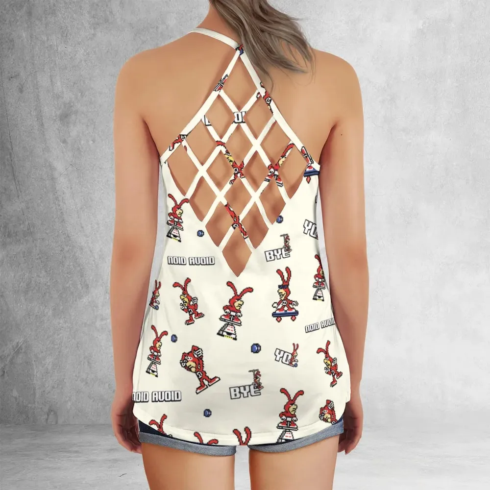 Avoid The Noid Yo Noid Criss Cross Tank Top - 3