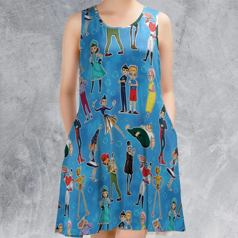 Keep Moving Forwards  Meet The Robinsons Sleeveless Dress - 2