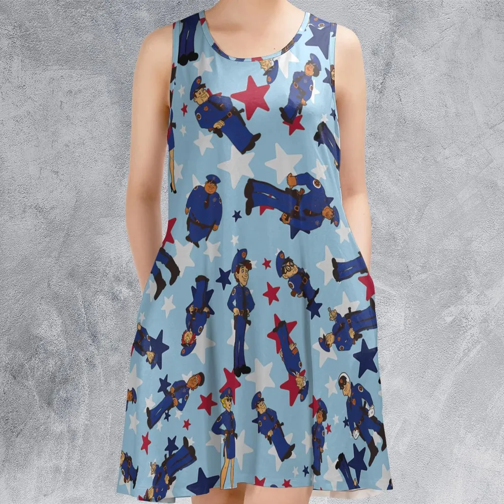 Police Academy Cartoon Characters Sleeveless Dress - 2