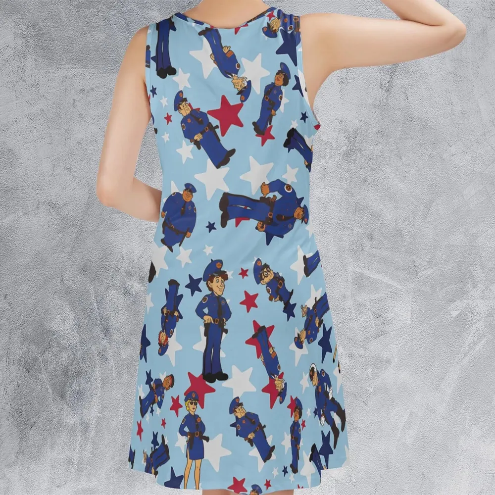 Police Academy Cartoon Characters Sleeveless Dress - 3
