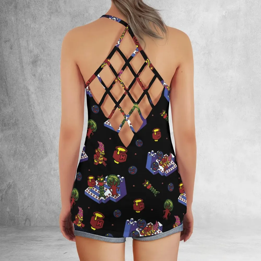 Bentley Bear Crystal Castles Criss Cross Tank Top - 3