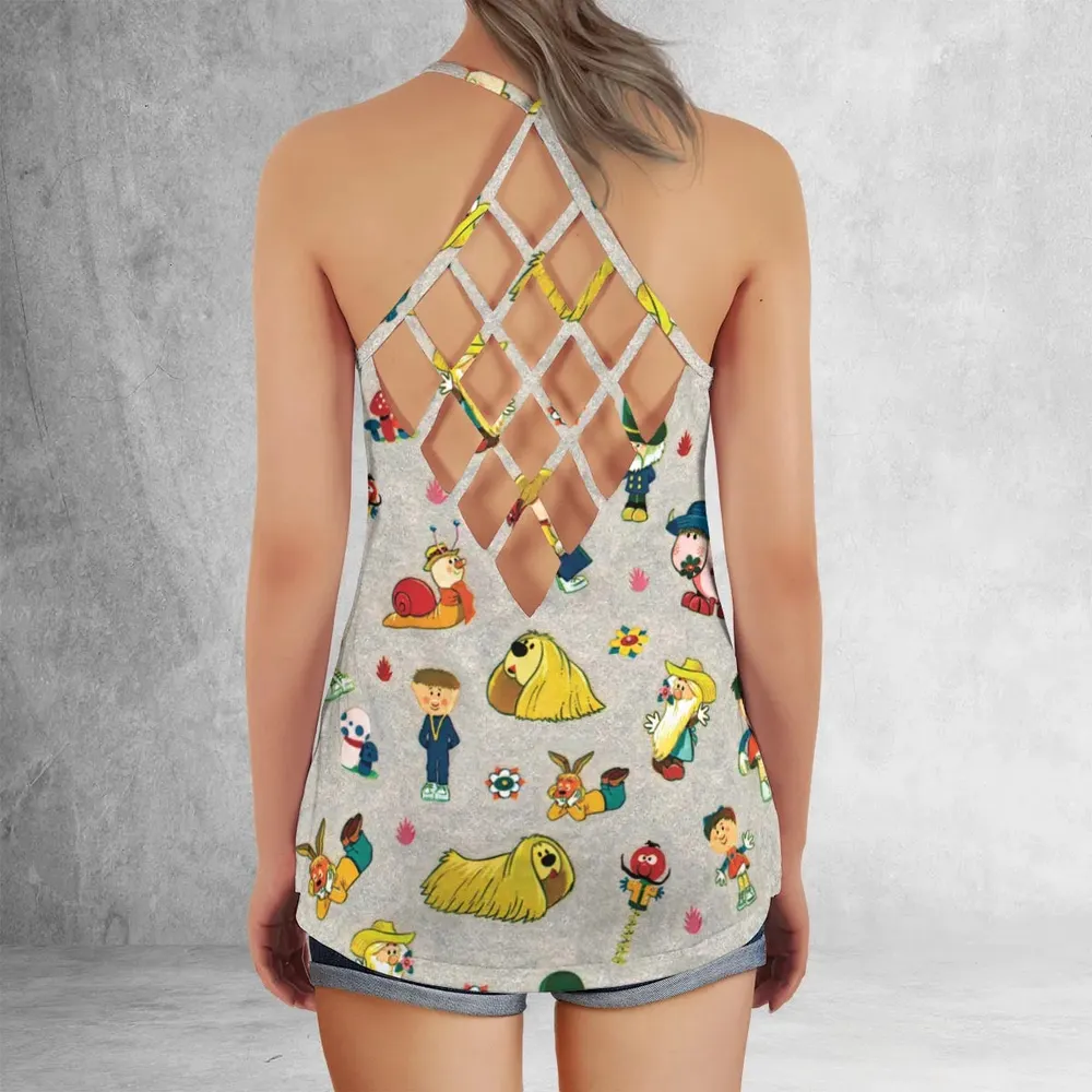 The Magic Roundabout Characters Criss Cross Tank Top - 3