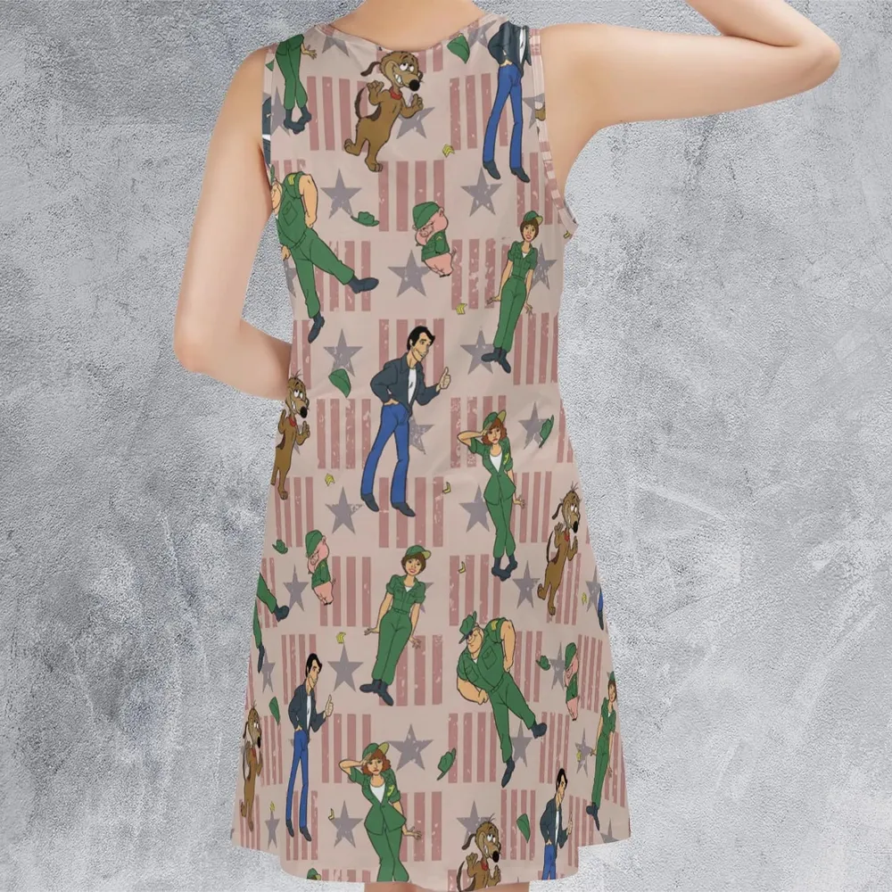 Laverne And Shirley with The Fonz Sleeveless Dress - 3
