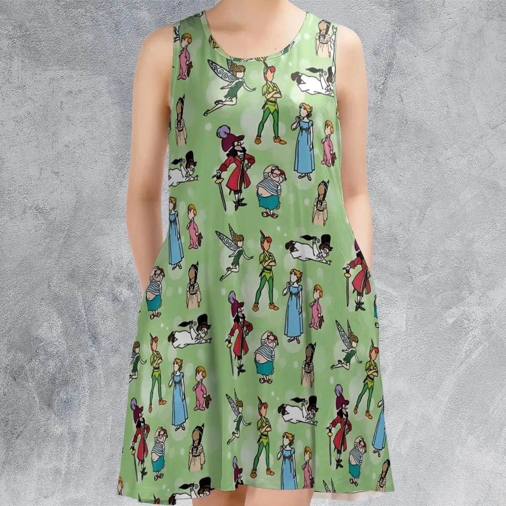 Neverland Doodles Peter Pan Sleeveless Dress - 2