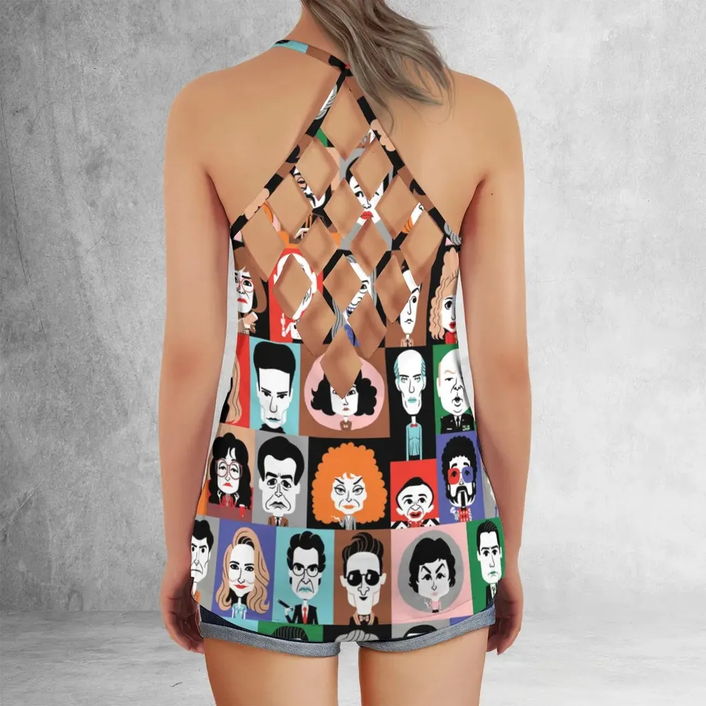 Twin Peaks Characters Criss Cross Tank Top - 3
