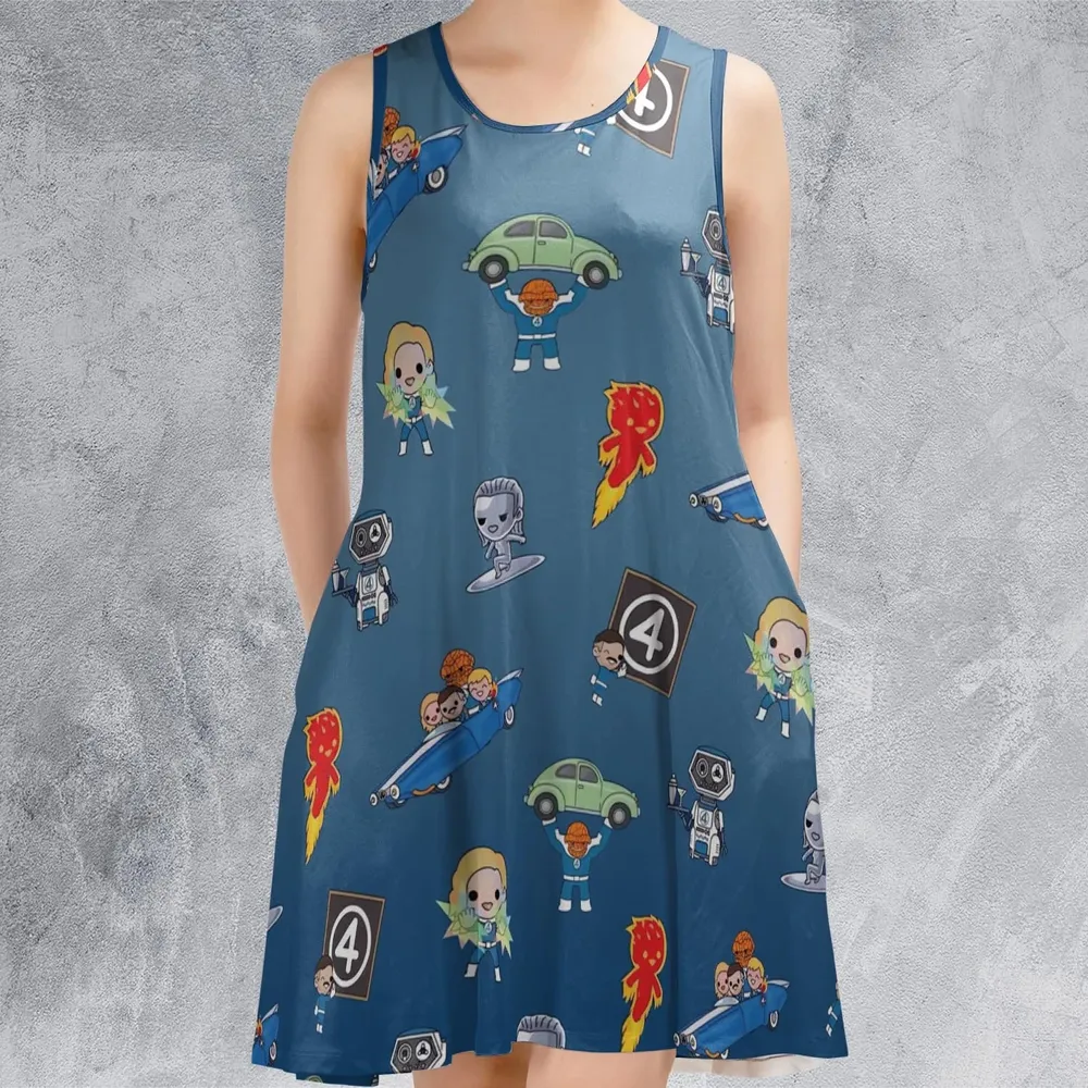 Power Up Fantastic Four Sleeveless Dress - 2