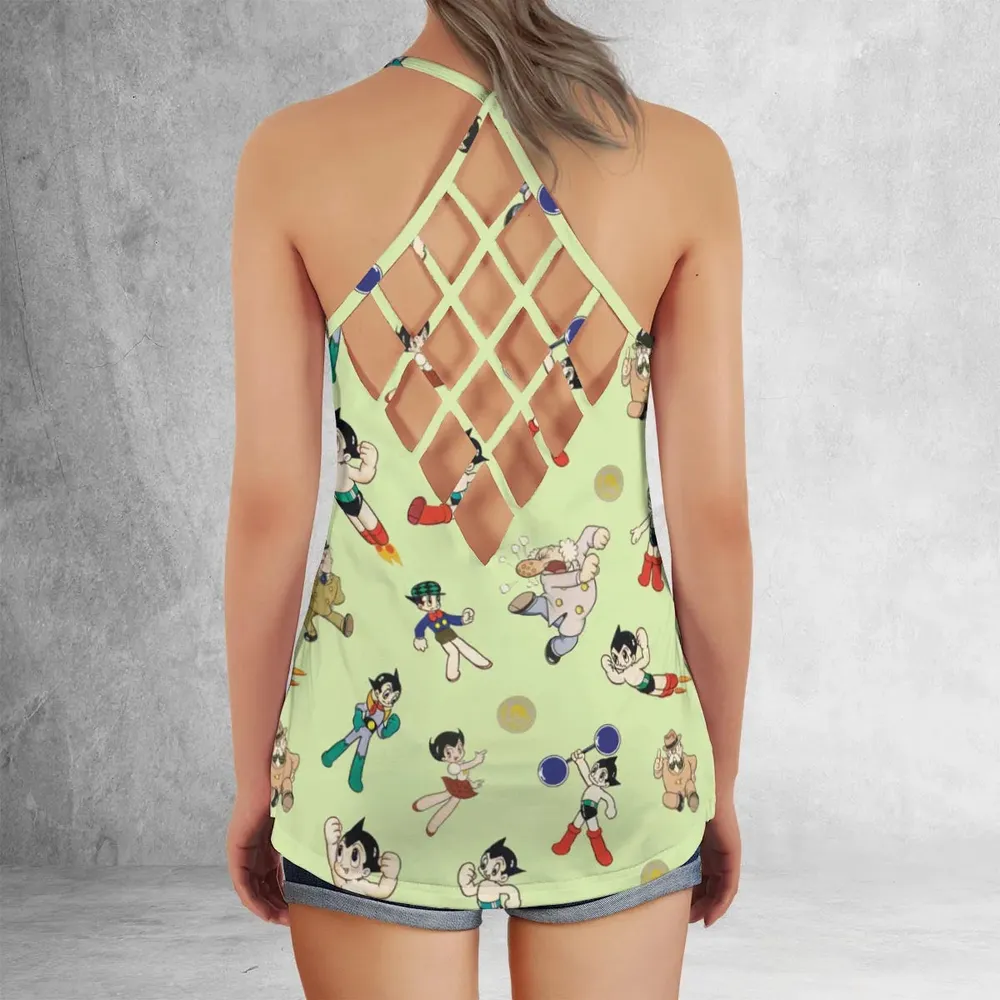 Astro Boy Characters Criss Cross Tank Top - 3