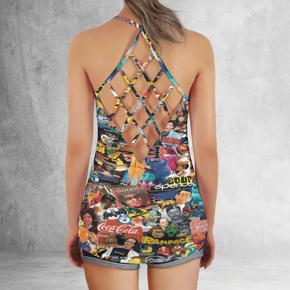 POP Culture Criss Cross Tank Top - 3