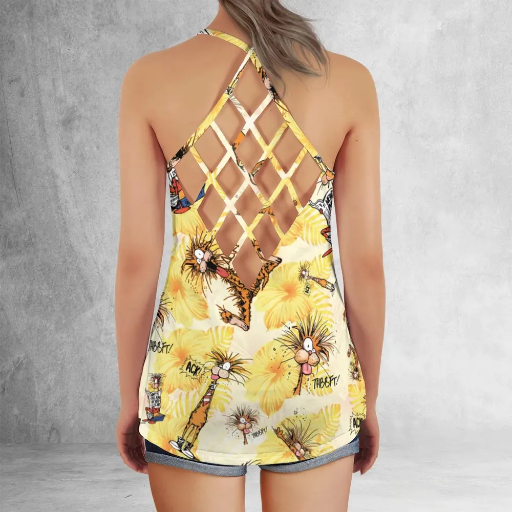 Bill The Cat Bloom County Criss Cross Tank Top - 3