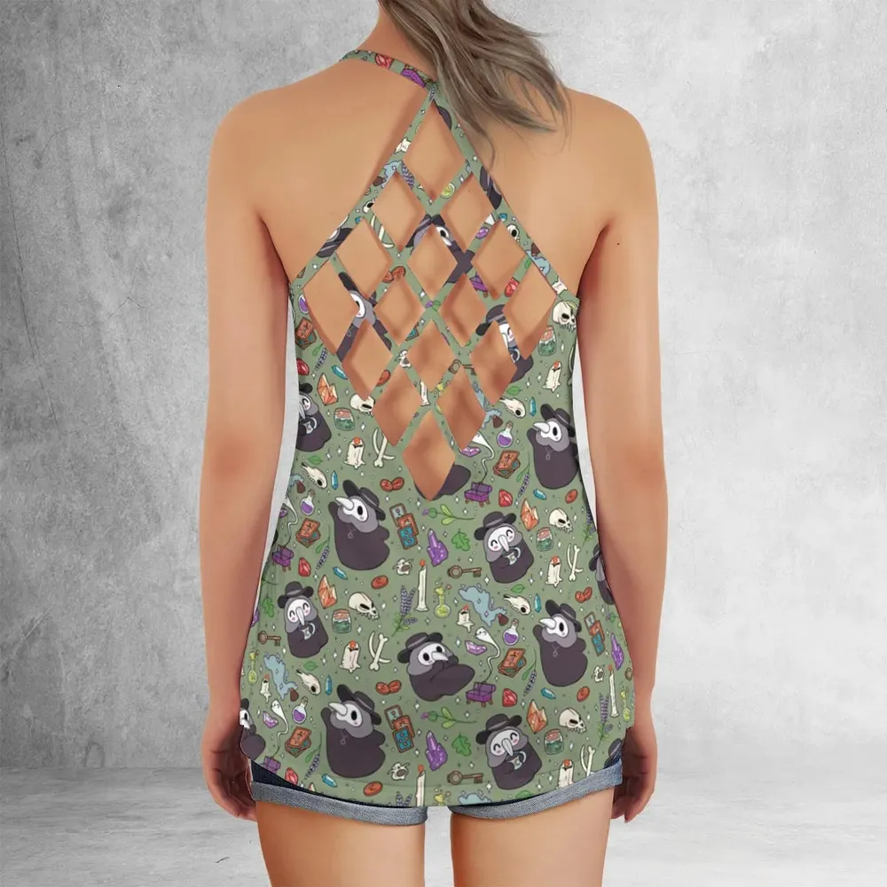 Plague Doctor Criss Cross Tank Top - 3