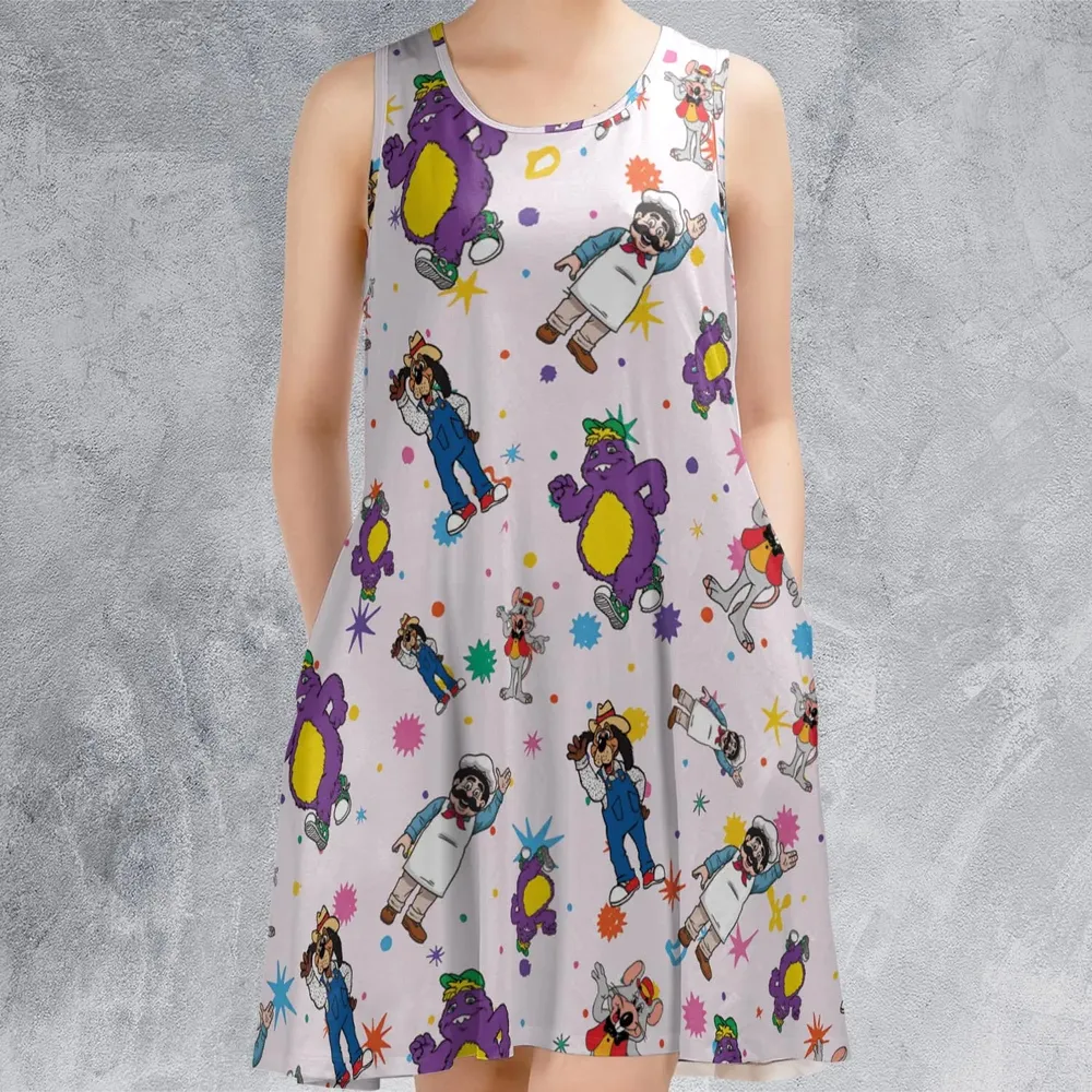 Cheezer Weezer Chuck E Cheese Sleeveless Dress - 2