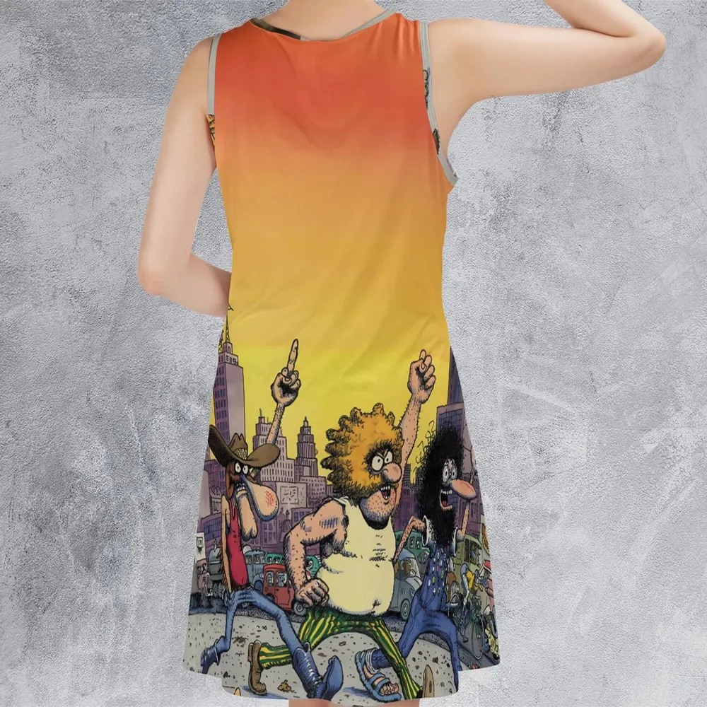 The Fabulous Furry Freak Brothers Sleeveless Dress - 3