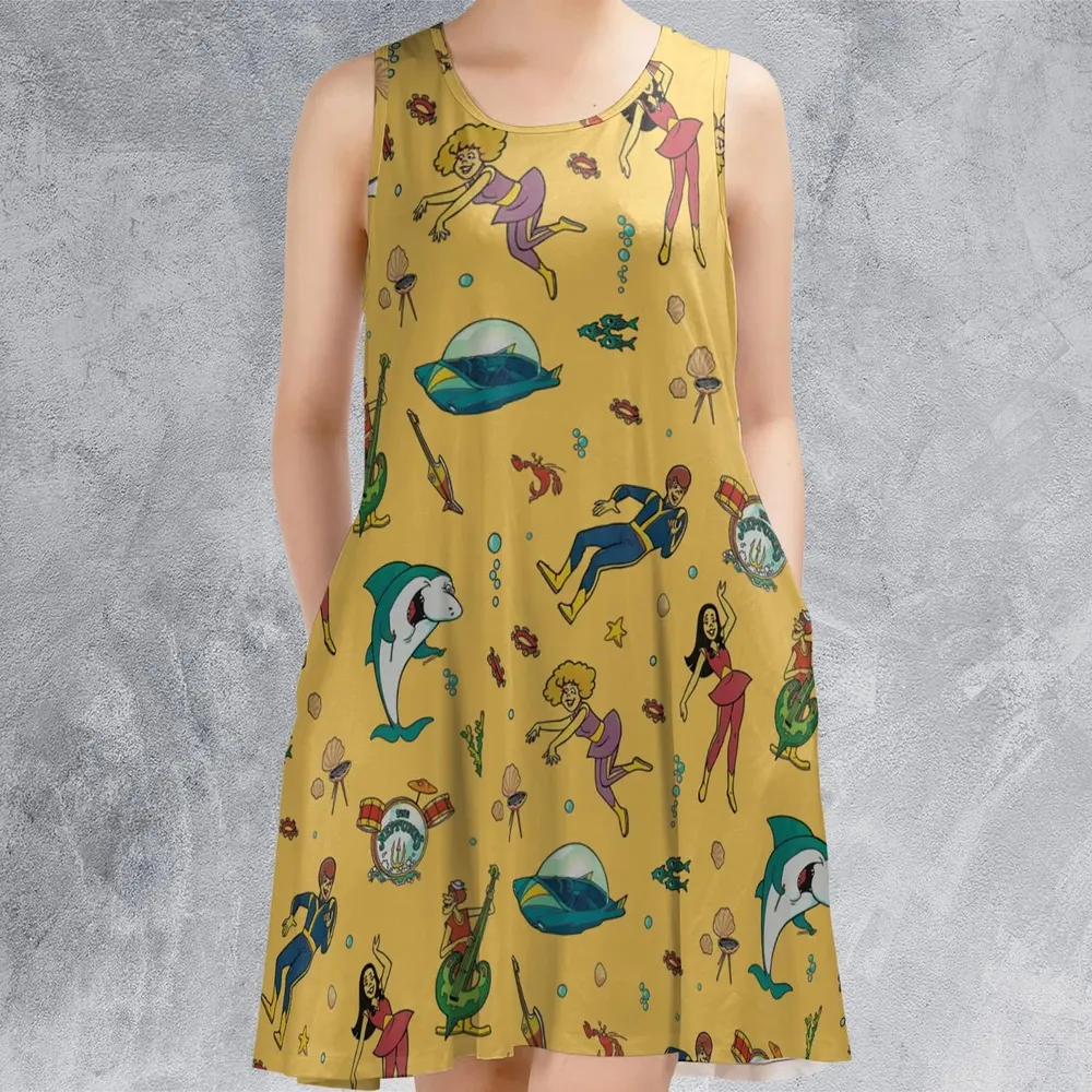 Undersea Style Jabberjaw Sleeveless Dress - 2