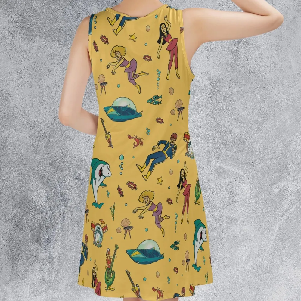 Undersea Style Jabberjaw Sleeveless Dress - 3