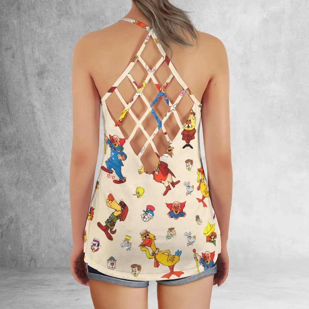 Bozo The Clown And Friends Criss Cross Tank Top - 3