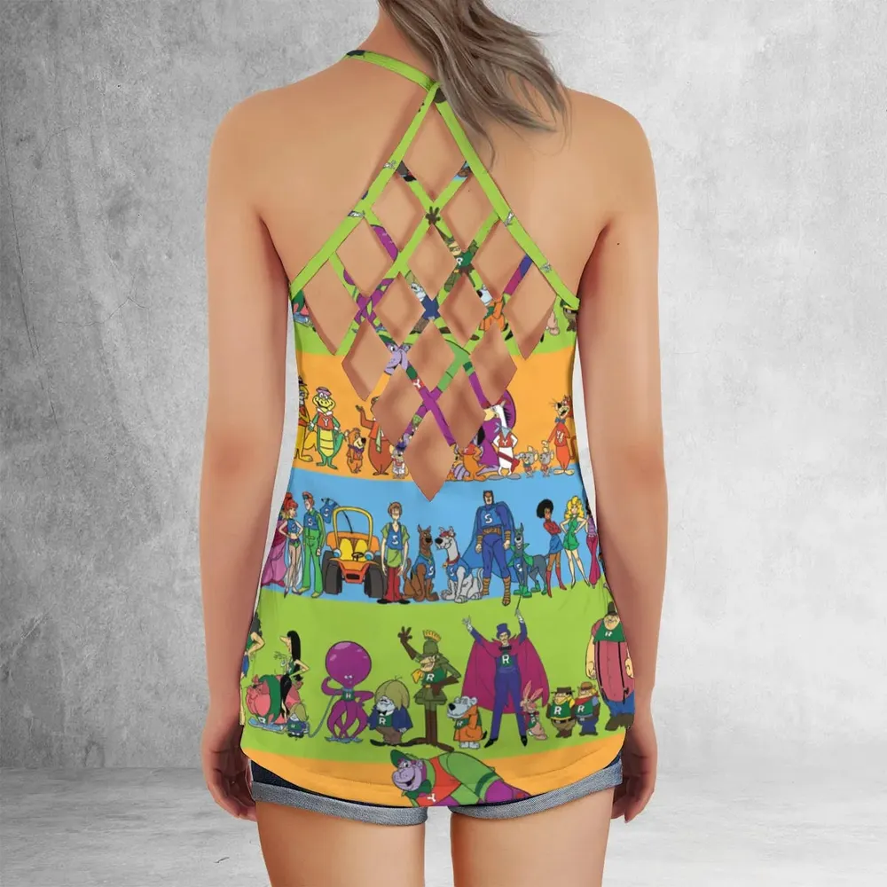 Yogi Yahooeys Scooby Doodies Really Rottens Laffalympics Criss Cross Tank Top - 3