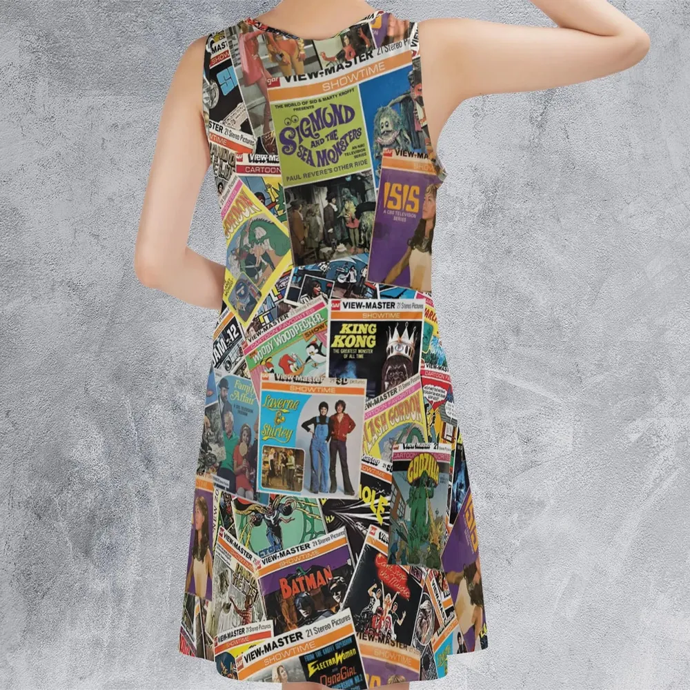 View-Master Collage Sleeveless Dress - 3