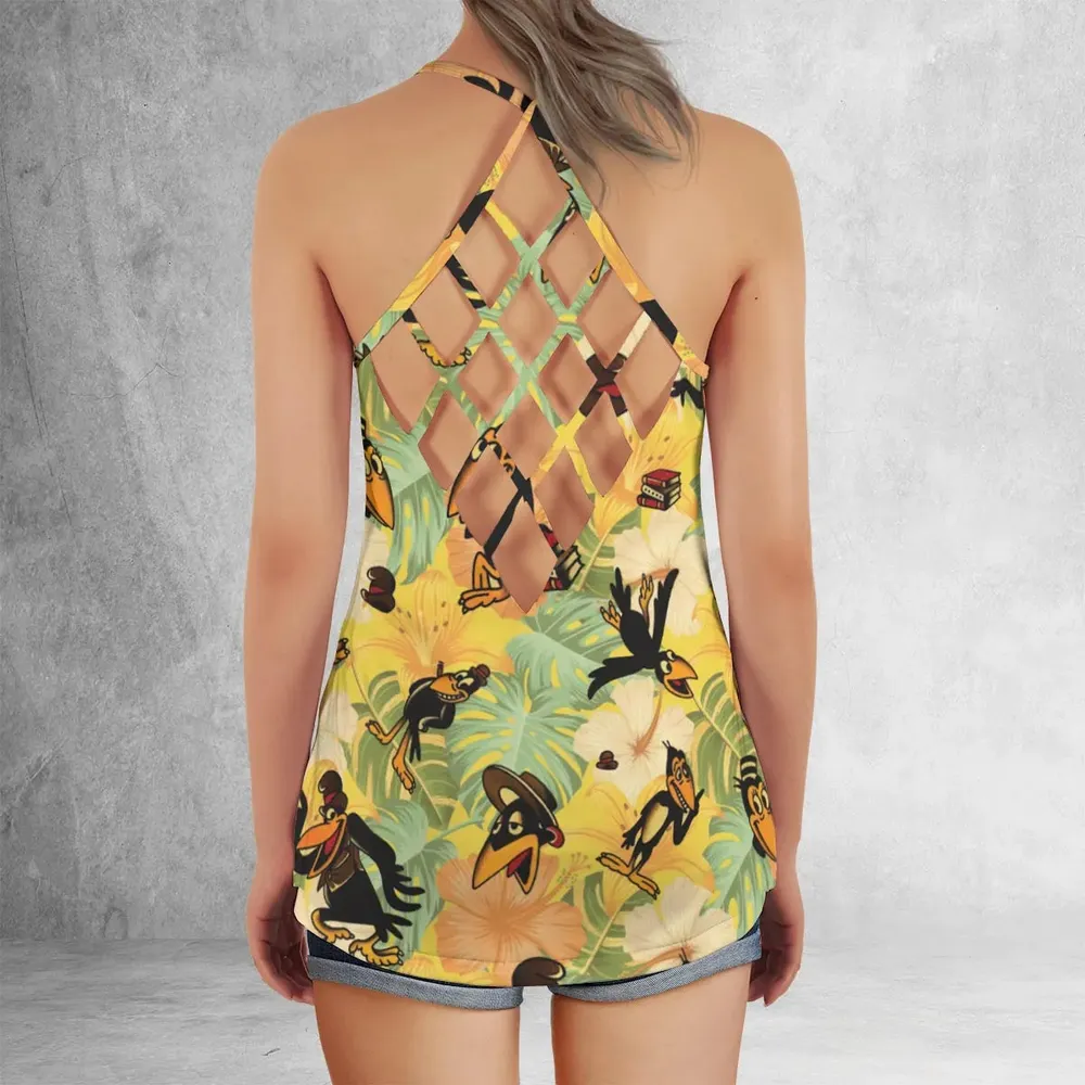Bird Of A Feather Heckle And Jeckle Criss Cross Tank Top - 3