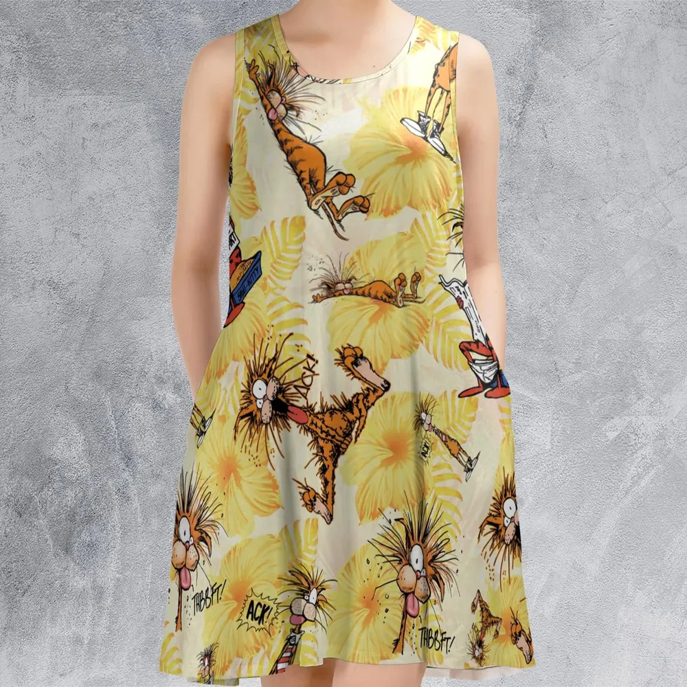 Bill The Cat Bloom County Sleeveless Dress - 2