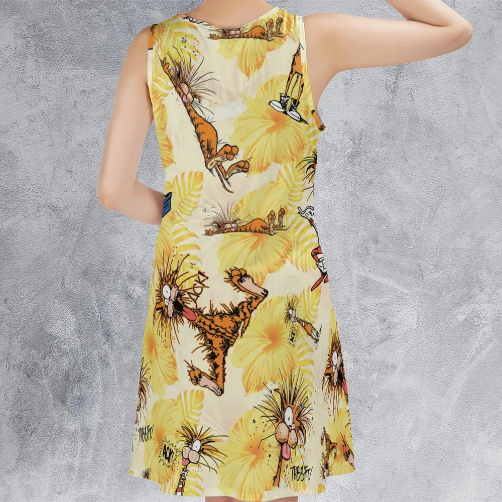 Bill The Cat Bloom County Sleeveless Dress - 3