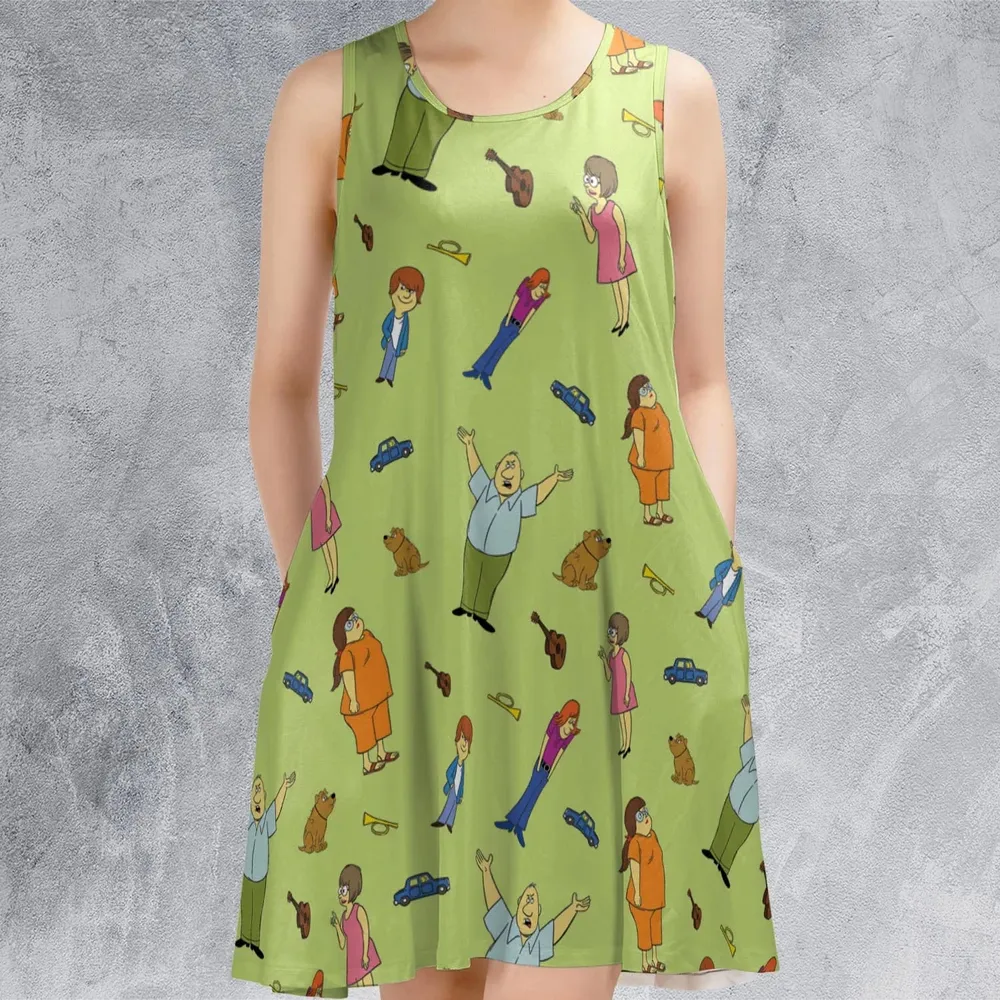 Wait Till Your Father Gets Home Characters Sleeveless Dress - 2